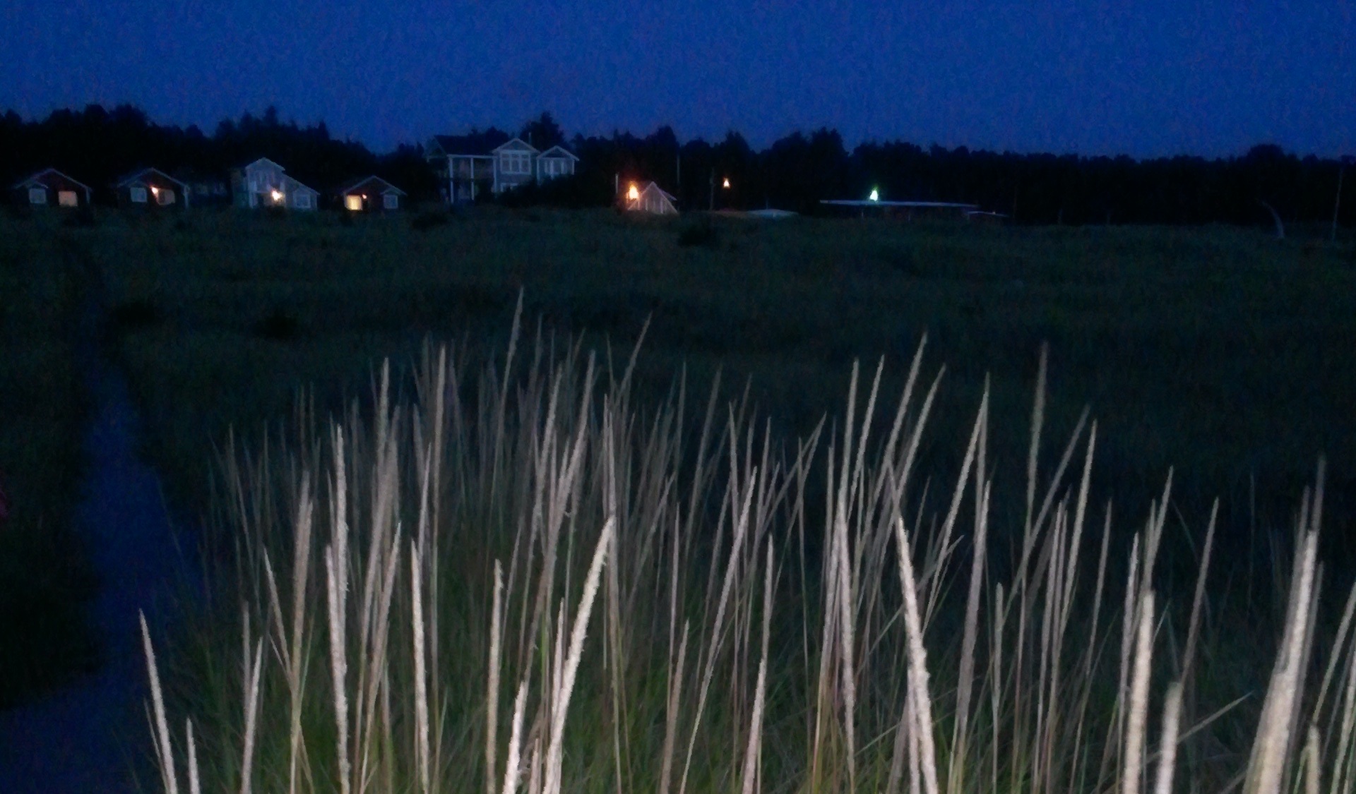 Beach Lights at Sunset