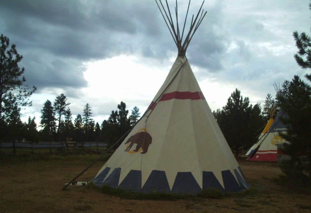 Our teepee for the night © Janalyn Voigt Our-teepee
