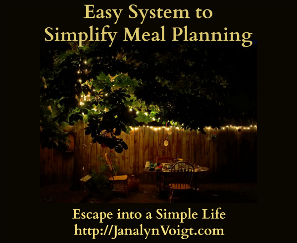 Easy System to Simplify Meal Planning via @JanalynVoigt | A Simple Life