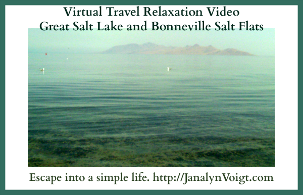 Virtual Travel Relaxation Video Great Salt Lake and Bonneville Salt Flats via @JanalynVoigt | A Simple Life