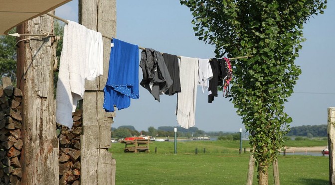 line drying clothes