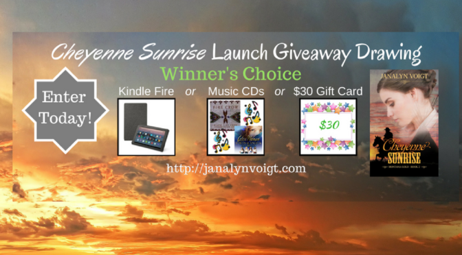 Cheyenne Sunrise Launch Giveaway Drawing