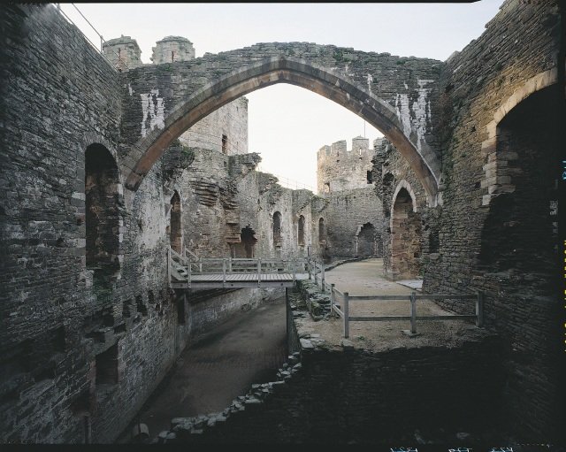 Archway and drawbridge to the inner ward, Castle Conwy